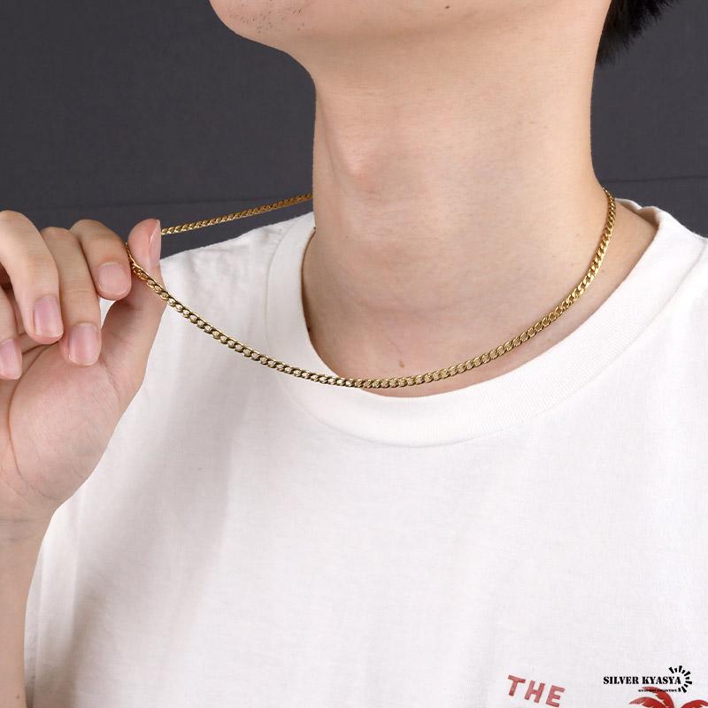 45cm) チェーンネックレス 喜平チェーン 幅4mm ステンレス 18k 45cm) チェーンネックレス 喜平チェーン 幅4mm ステンレス 18k