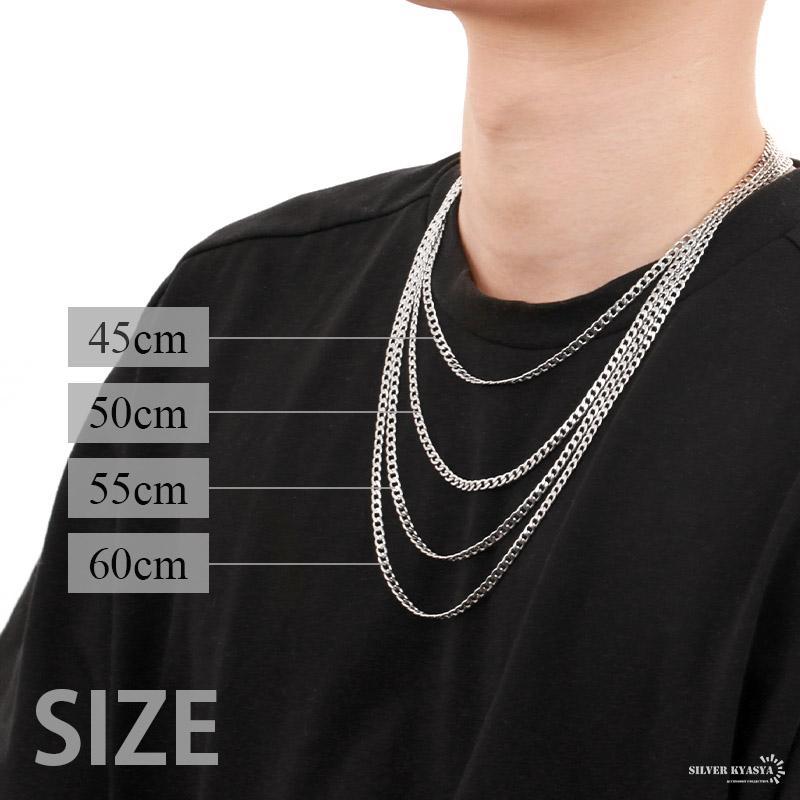 50cm) チェーンネックレス 喜平チェーン 幅4mm ステンレス シルバー