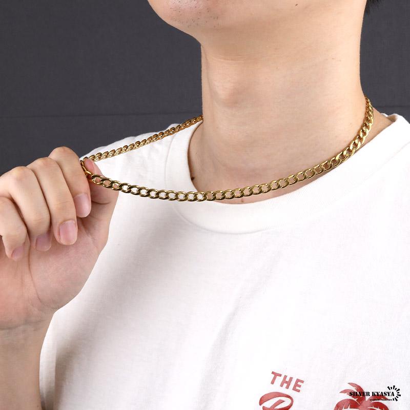 60cm) チェーンネックレス 喜平チェーン 幅6mm ステンレス 18k 60cm) チェーンネックレス 喜平チェーン 幅6mm ステンレス 18k