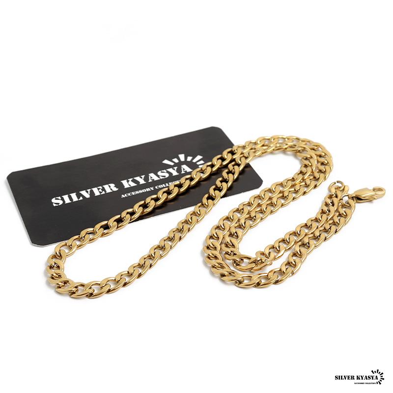 60cm) チェーンネックレス 喜平チェーン 幅6mm ステンレス 18k 60cm) チェーンネックレス 喜平チェーン 幅6mm ステンレス 18k