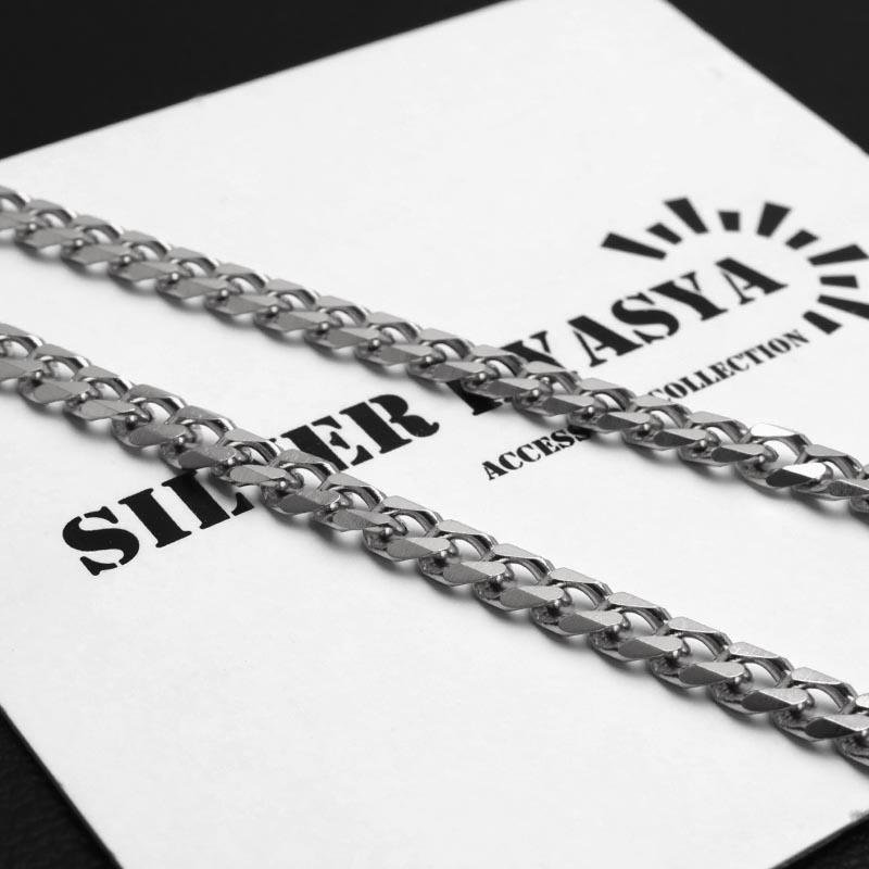 50cm) ステンレス 喜平ネックレス チェーンネックレス 幅5タイプ 長さ3