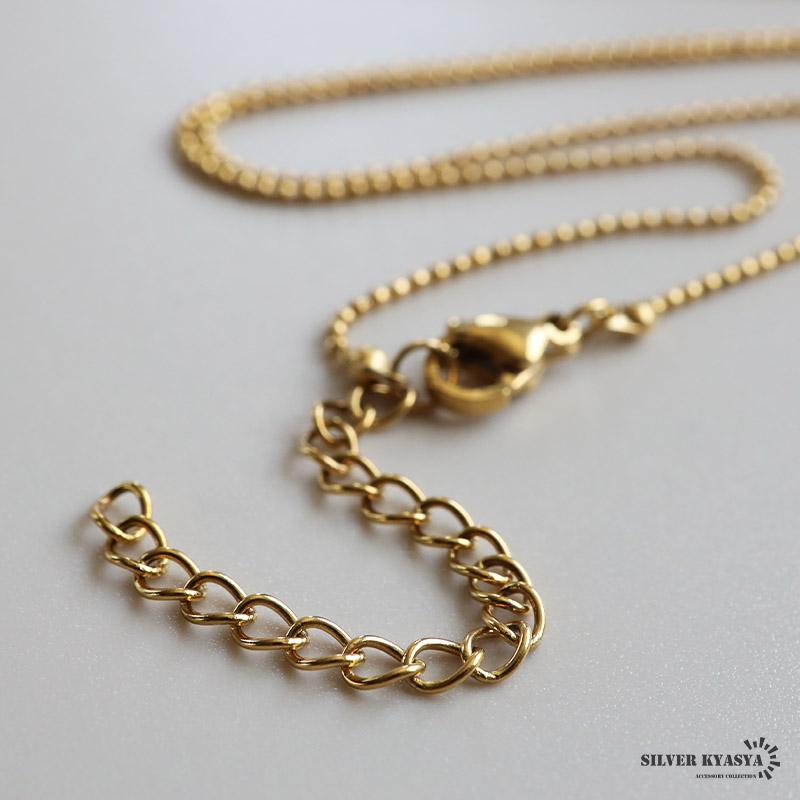ステンレス ボールチェーン ネックレス 極細 1mm シンプルネックレス