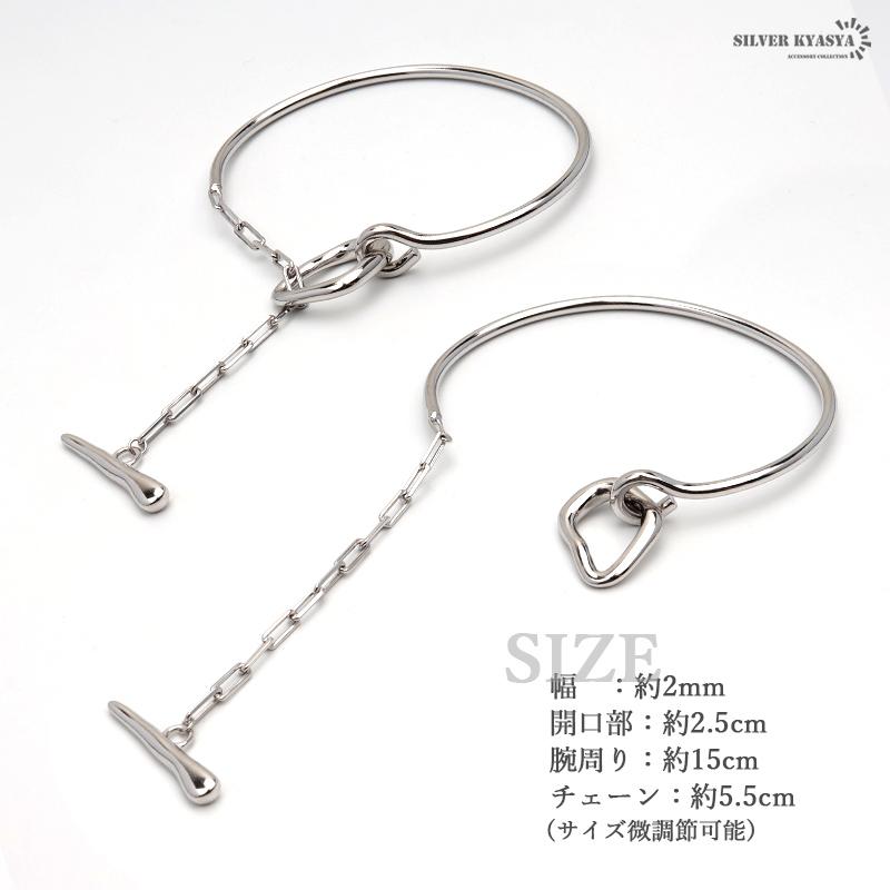 シルバー925 バングル ブレスレット レディース シルバー マンテル チェーン ブレスレット 華奢 細め 金属アレルギー対応_5