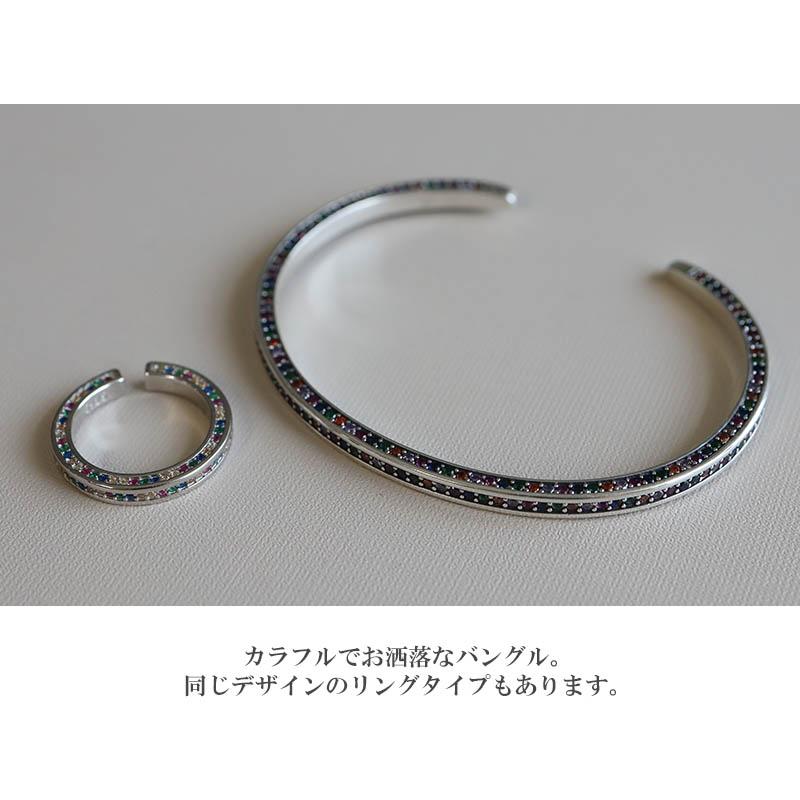 カラーストーンバングル カラフル アミュレットバングル ブレスレット 