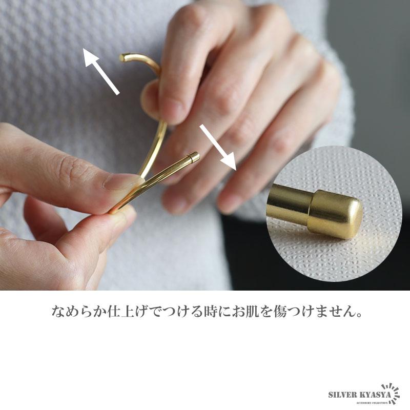 (ゴールド) シルバー925 18KGP シンプルバングル プレーンバングル 3色 ゴールド 中空仕様 先端処理_4