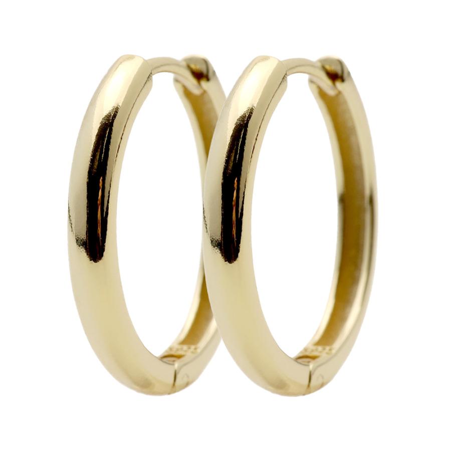 シルバー、Sサイズ-直径12mm) ピアス ゴールド シルバー925 18K GP