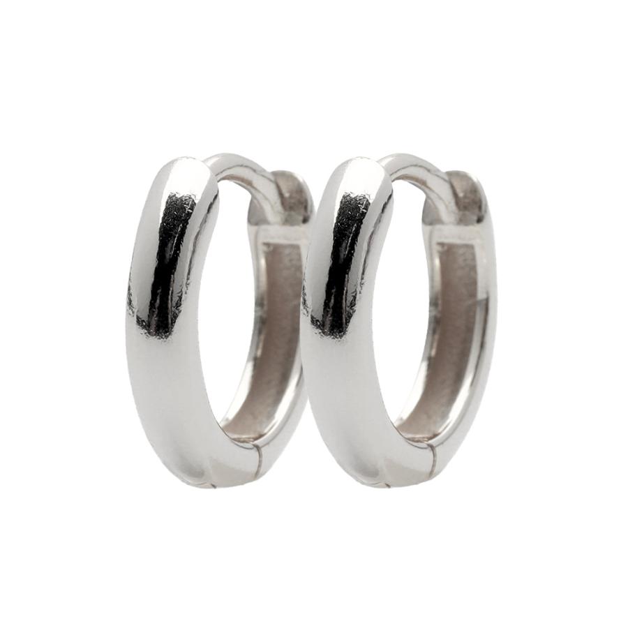 シルバー、Sサイズ-直径12mm) ピアス ゴールド シルバー925 18K GP