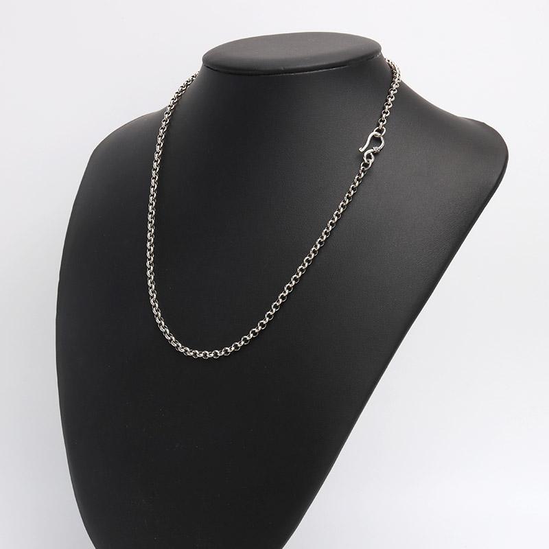 ロールチェーン　60㌢ バリチェーン　太　925 シルバー925 ロールチェーン ネックレス 幅4mm 60cm ネックレス