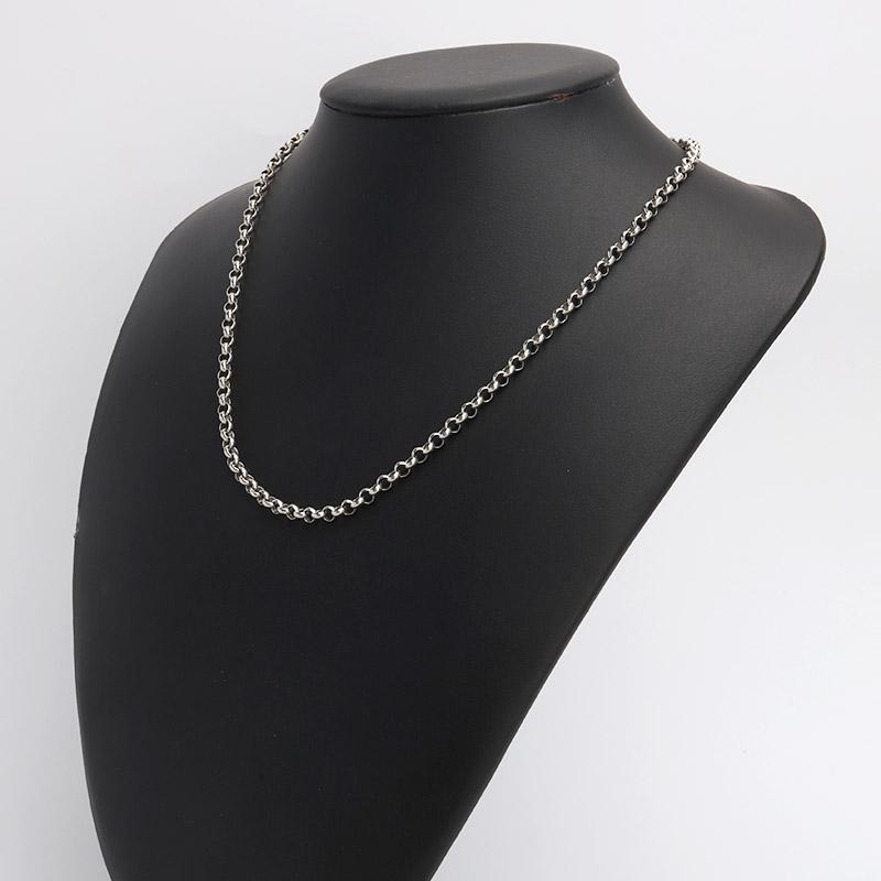シルバー925 ロールチェーン ネックレス 幅4mm 40cm ネックレス