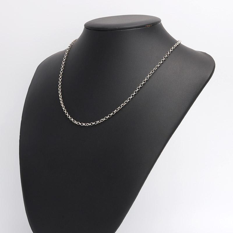 シルバー925 ロールチェーン ネックレス 幅3mm 50cm ネックレス
