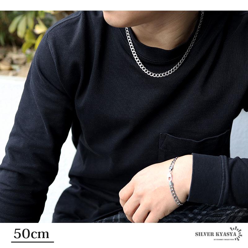 45cm 六字真言 ネックレス メンズ シルバー925 喜平チェーン チェーンネックレス 銀 金剛杵 刻印 金属アレルギー_5