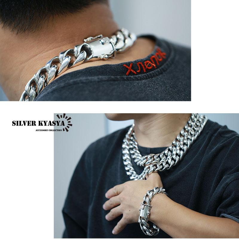 SILVER925 喜平ネックレス　刻印有　中折クラスプサイドロック付　希少 SILVER925 喜平ネックレス 刻印有 中折クラスプサイドロック付 希少