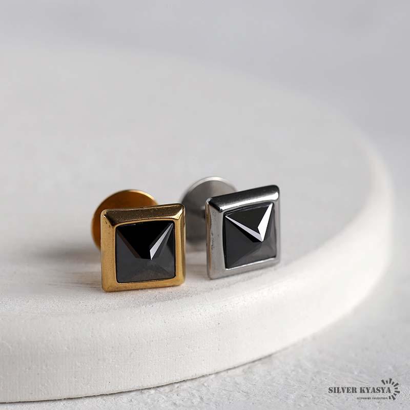 ロイヤルオーダー 10K ゴールド オニキス スタッド ピアス 美品 ロイヤルオーダー 10K ゴールド オニキス スタッド ピアス 美品