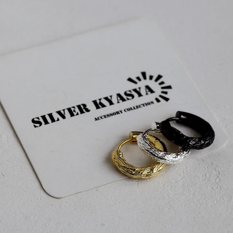 ゴールド) ワイドフープピアス シルバー925 18K 18金 つや消し ゴールド) ワイドフープピアス シルバー925 18K 18金 つや消し