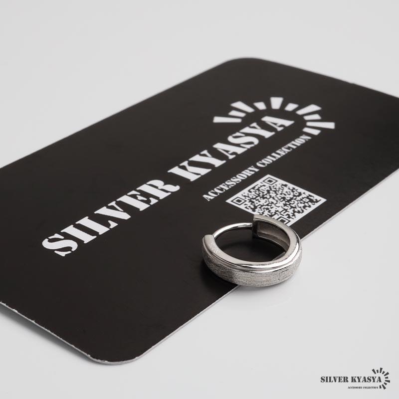 SILVER925 マットブラックピアス　フープ シルバー925 つや消しピアス マットピアス フープピアス シルバー