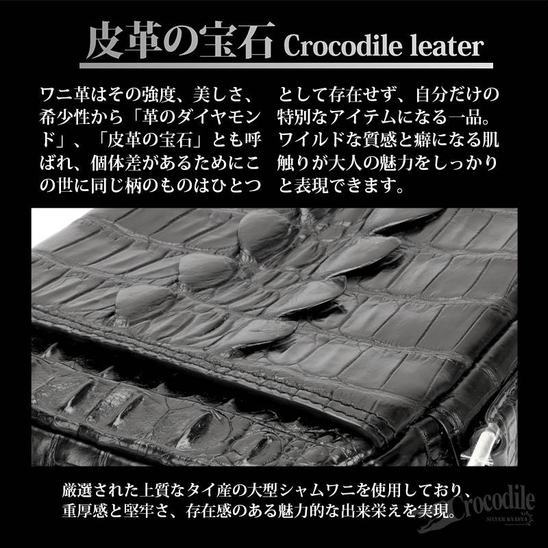 クロコダイル 本革 ワニ ショルダーバッグ 鞄 クラウン 背ワニ 腹ワニ 牛革 肩かけ 専用ボックス 無料ラッピングの画像