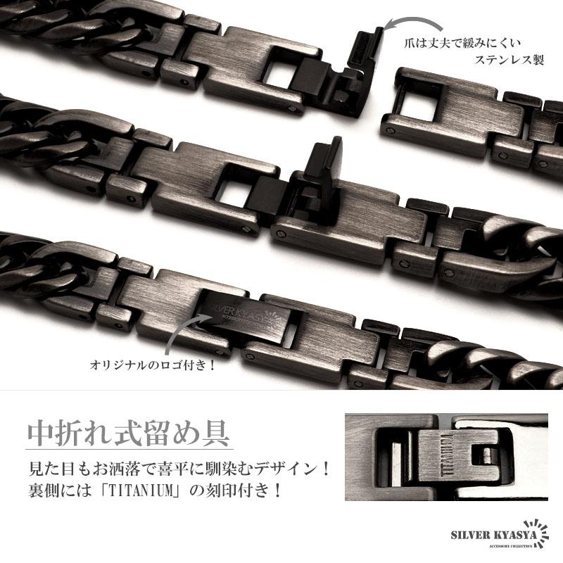 50cm) 純チタン製 ダブル喜平チェーンネックレス 喜平ネックレス 6面