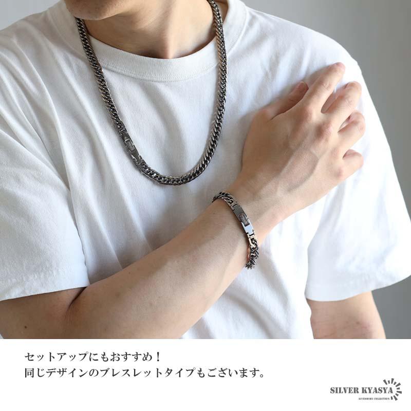 60cm) 純チタン製 ダブル喜平チェーンネックレス 喜平ネックレス 6面