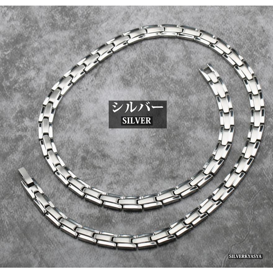 シルバー) 磁気ネックレス ステンレス ネックレス チェーン 磁石 シルバー) 磁気ネックレス ステンレス ネックレス チェーン 磁石
