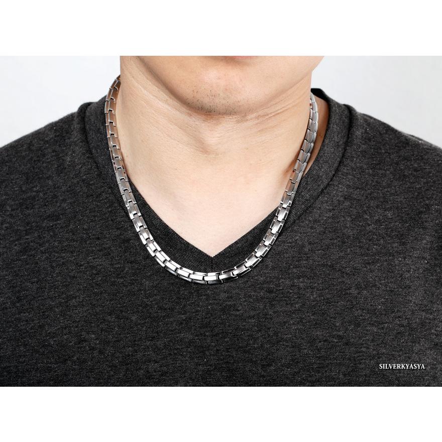 シルバー) 磁気ネックレス ステンレス ネックレス チェーン 磁石 シルバー) 磁気ネックレス ステンレス ネックレス チェーン 磁石