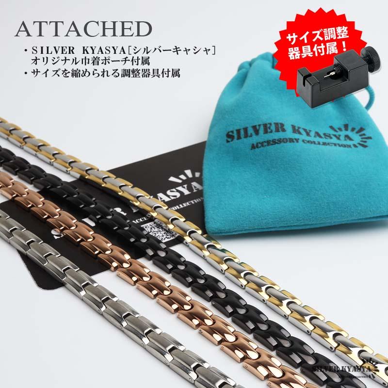 シルバー) ステンレス 磁気ネックレス メンズネックレス 磁力 メタル