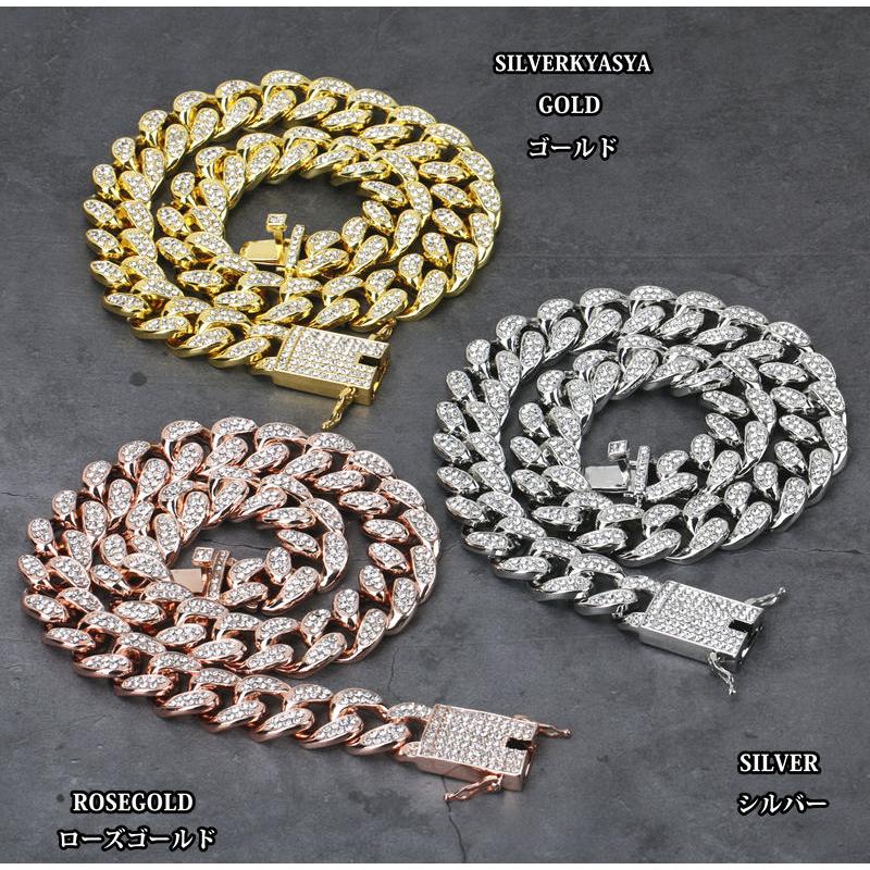 シルバー、24インチ(約60cm)) 太め 極太 喜平ネックレス チェーン