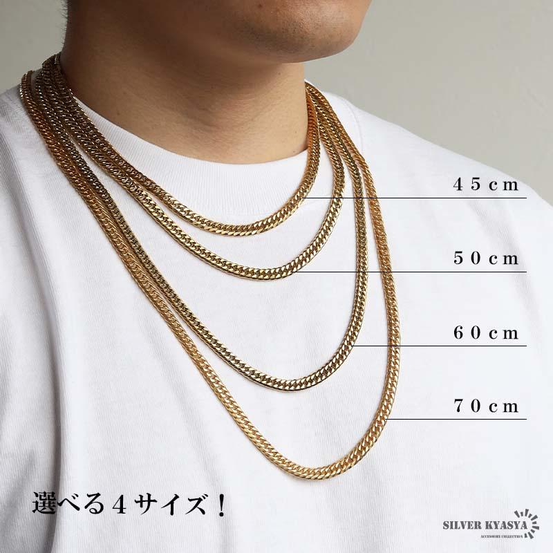 60cm) ステンレス ダブル喜平ネックレス 幅6mm 細身 チェーン