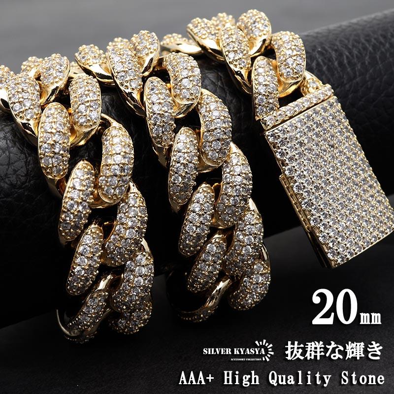 20inch(約50cm)) 極太 ネックレス ゴールド マイアミキューバン
