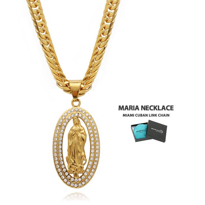 【在庫処分】6面カット ダブル喜平ネックレス 18k gp 奇跡のメダイ ネック 50cm) 6面カット ダブル喜平ネックレス 18k gp 奇跡のメダイ ゴールド