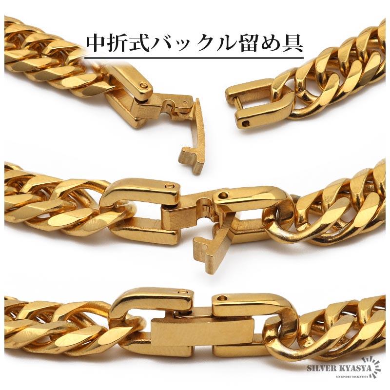 50cm) 6面カット ダブル喜平ネックレス 18k gp 奇跡のメダイ ゴールド
