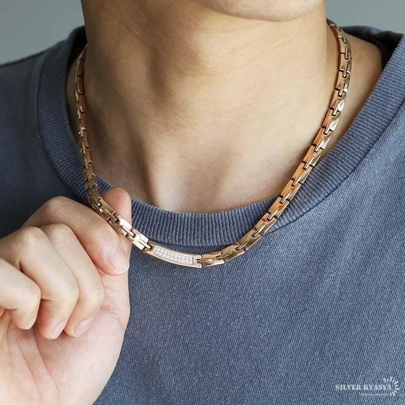シルバー) 純チタン製 磁気ネックレス Titanium チタン シルバー) 純チタン製 磁気ネックレス Titanium チタン