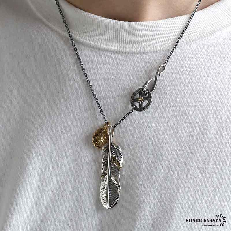 シルバー925 フェザーネックレス インディアンジュエリー カスタム