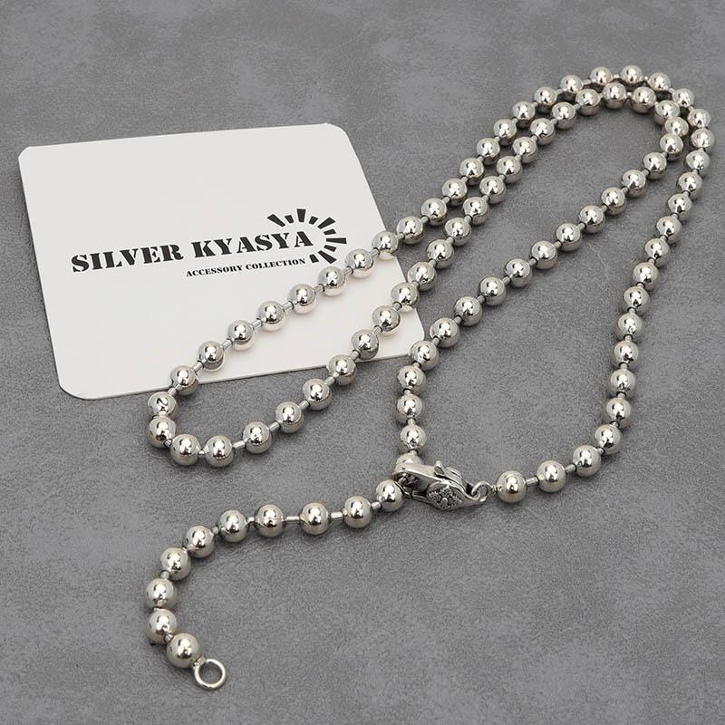 シルバー925 Y字ネックレス ボールチェーン ボールネックレス silver