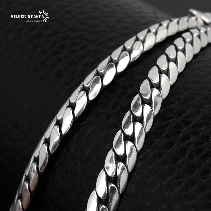 シルバー925 チェーンネックレス 喜平 2面カット 925 メンズ