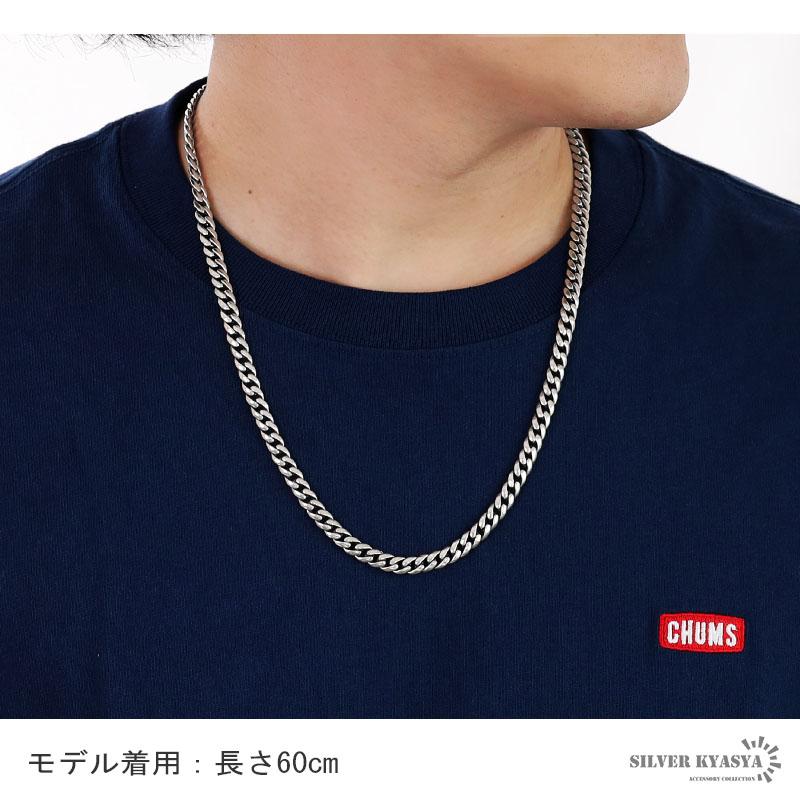 シルバー925 喜平ネックレス チェーンネックレス 60cm 重厚感 メンズ