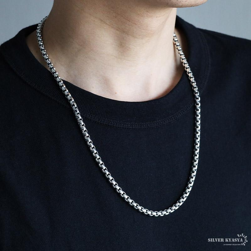 シルバー925 ベネチアンチェーンネックレス 60cm 最強太い 5mm 艷やか 丸み 金属アレルギー対応の画像