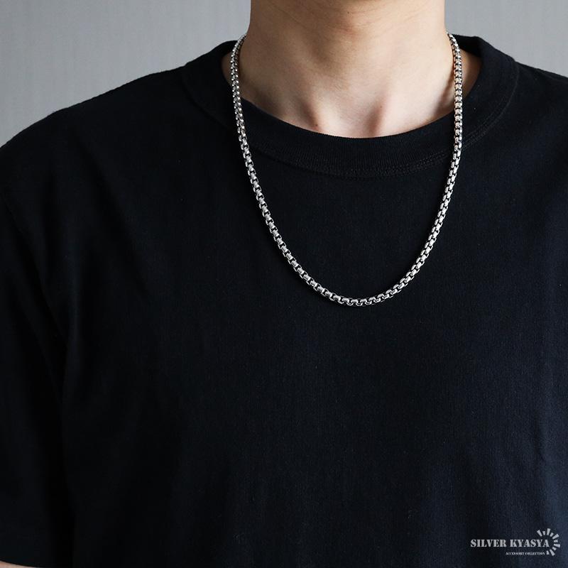 シルバー925 ベネチアンチェーンネックレス 60cm 最強太い 5mm 艷やか 丸み 金属アレルギー対応の画像
