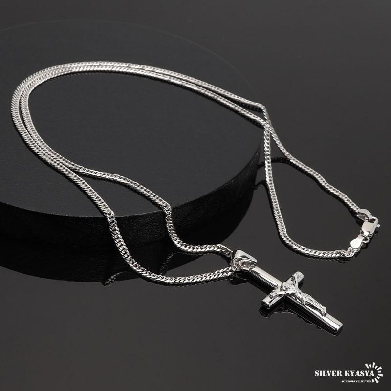 【超希少】シルバー 十字架 ネックレス クロスネックレス 60cm 60cm) シルバー925 クロスネックレス ペンダント シルバー 6面