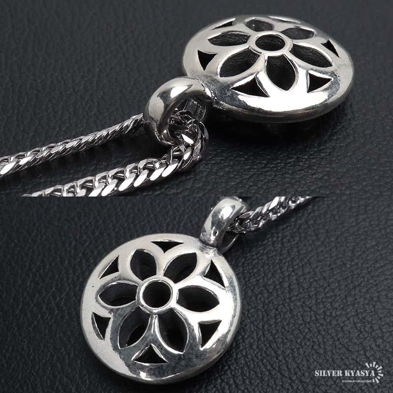 (60cm) シルバー925 桜 ペンダントネックレス さくらネックレス シルバーネックレス ダブル喜平チェーン 金アレ対応_2