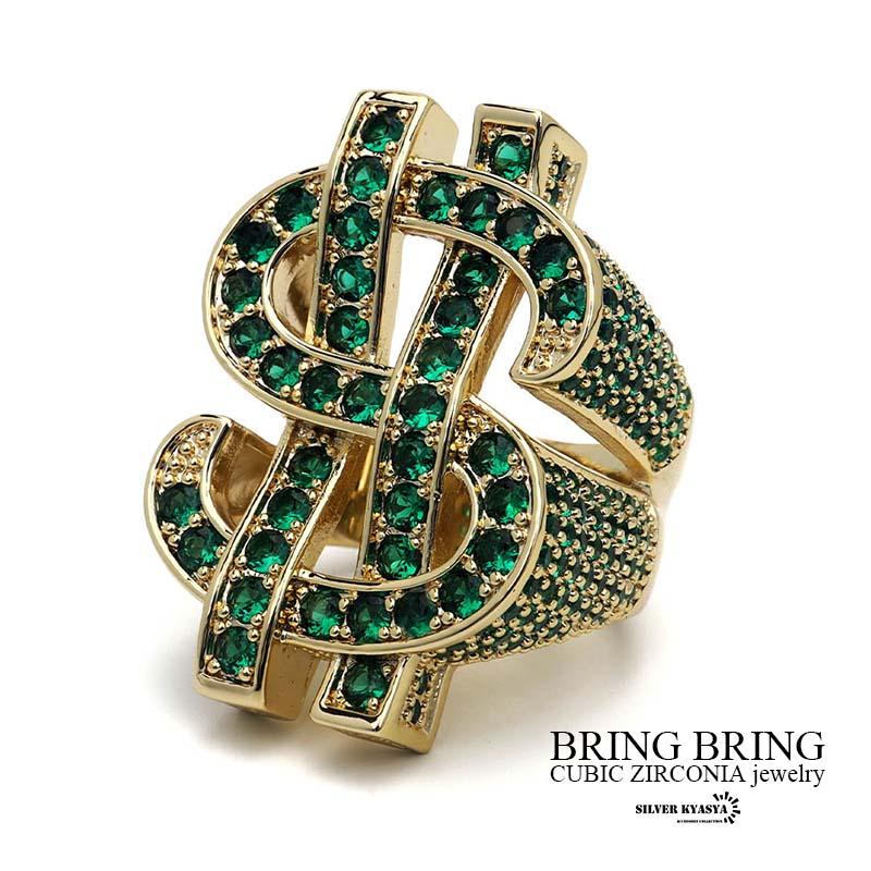 17号) ダラーリング ドル メンズ パヴェ 指輪 ゴールド 18K GP K18 金