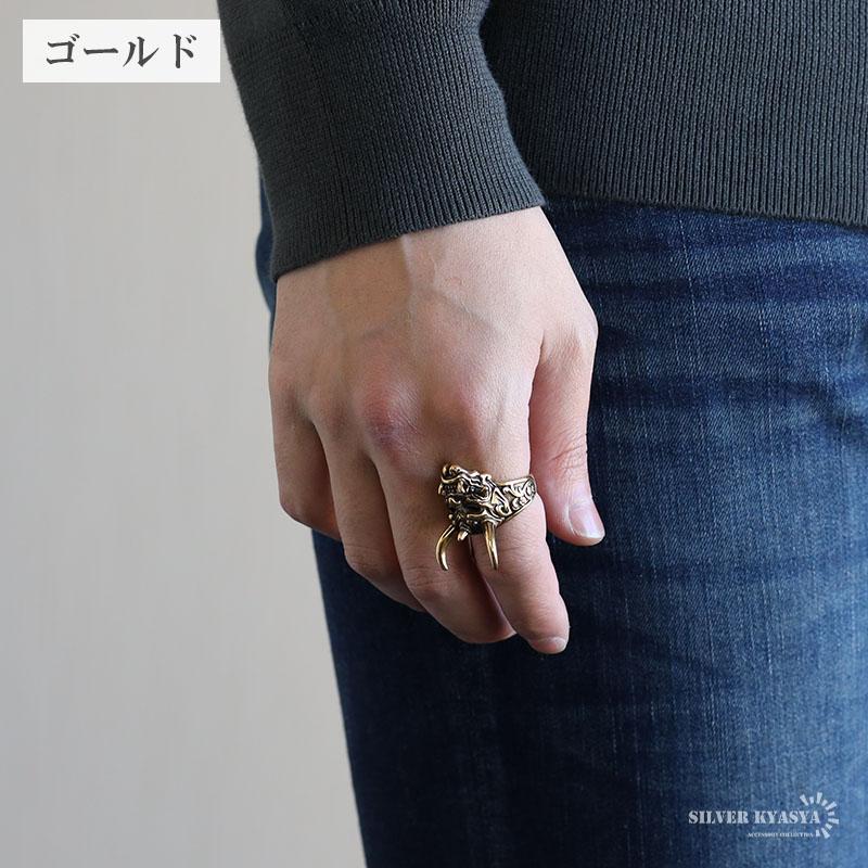 シルバー、29号) ステンレス 鬼面リング ごつめリング ゴールド シルバー、29号) ステンレス 鬼面リング ごつめリング ゴールド