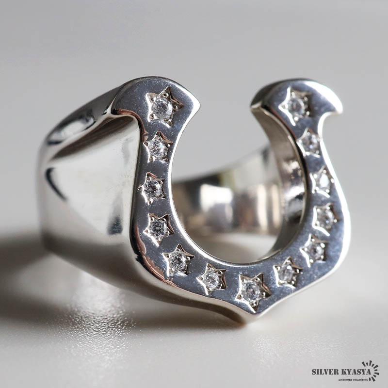 9号) シルバー925 ホースシューリング 馬蹄リング シルバーリング ご