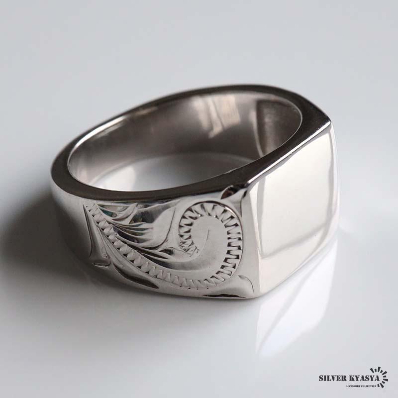 20号) シルバー925 印台リング ハワイアンリング ワイドリング 幅広