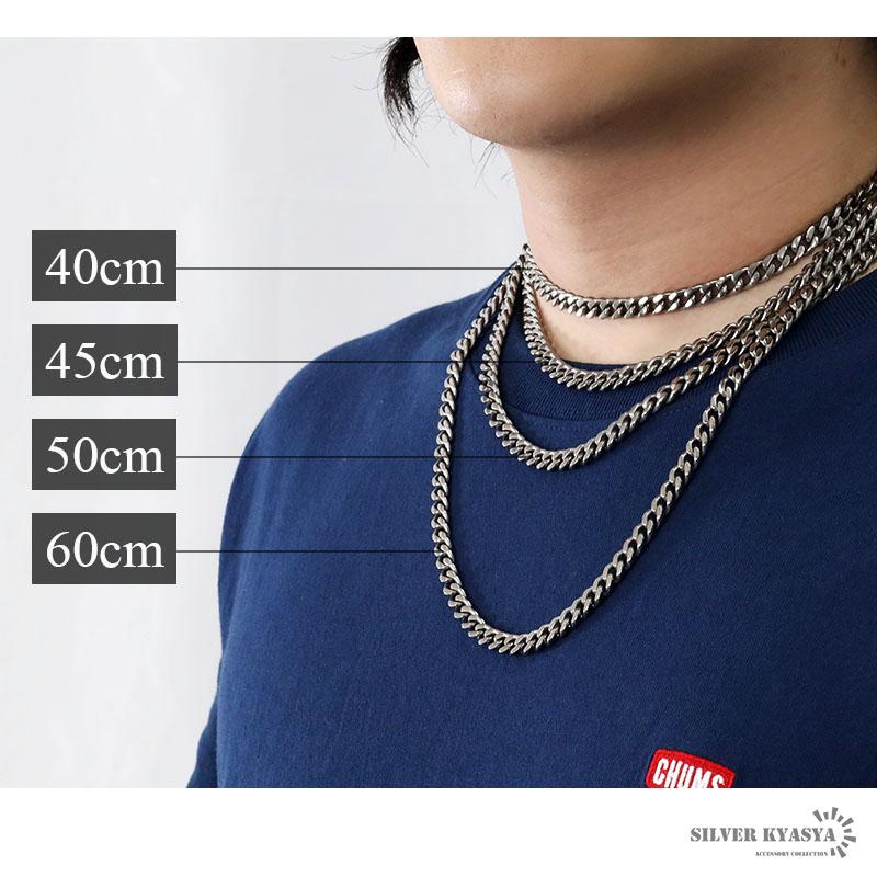 (50cm) 純チタン ネックレスチェーン 幅7mm 喜平チェーン 喜平チェーンネックレス シルバー 銀ネックレス_4