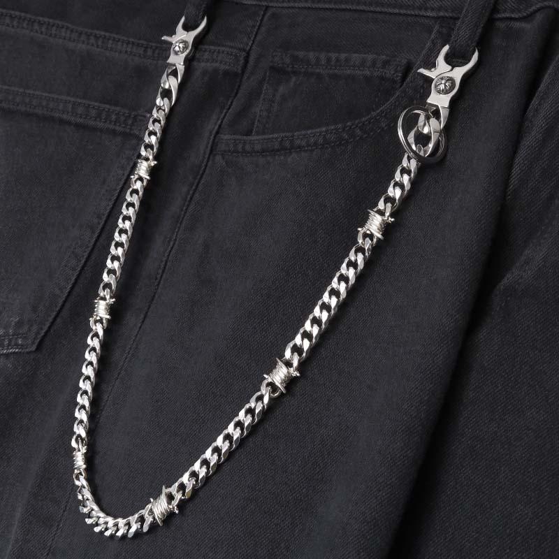 ステンレス 有刺鉄線 ウォレットチェーン 財布 喜平チェーン 316L