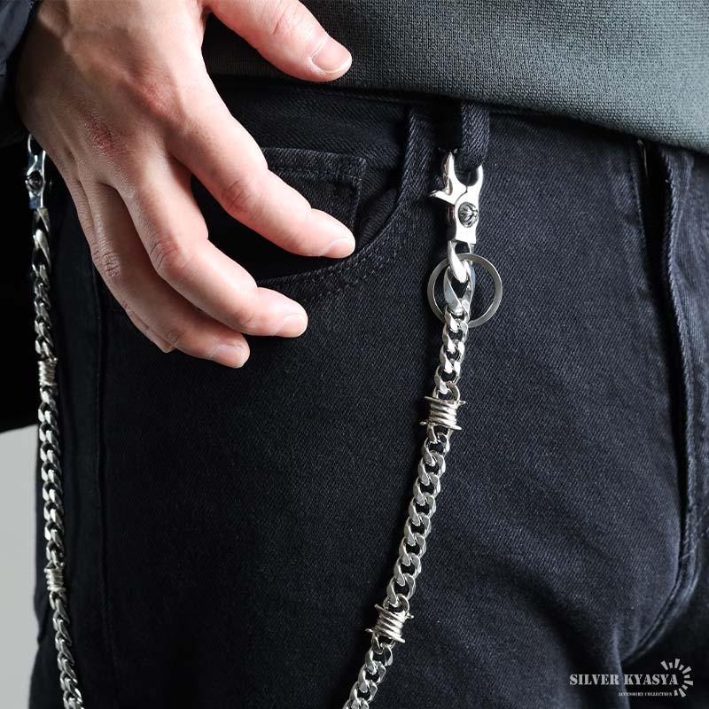 ステンレス 有刺鉄線 ウォレットチェーン 財布 喜平チェーン 316L