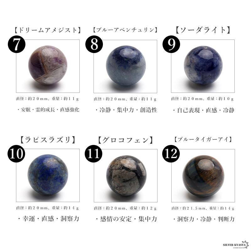 1：水晶) 丸玉 天然石 選べる27種類 20mm前後 一粒 水晶玉 ボール