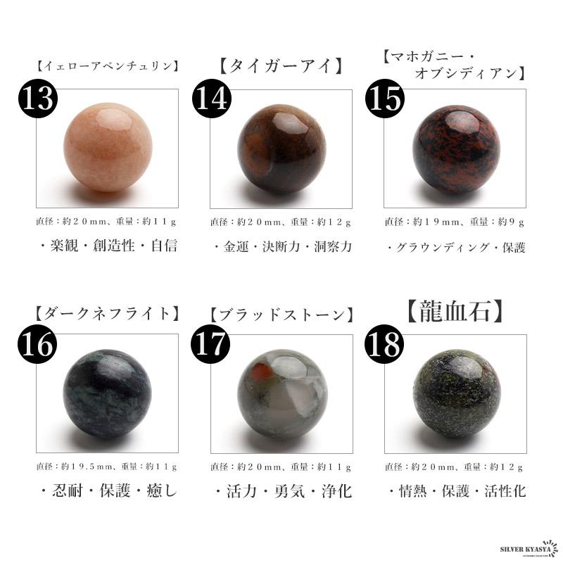1：水晶) 丸玉 天然石 選べる27種類 20mm前後 一粒 水晶玉 ボール