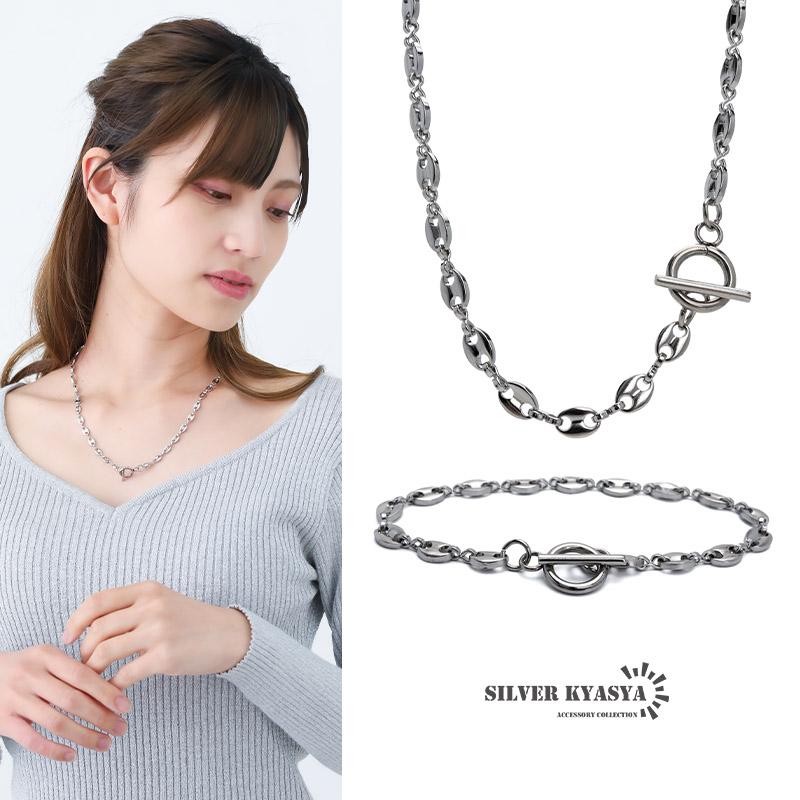 40cm、19.5cm) ネックレス ブレスレット 2点セット レディース 40cm、19.5cm) ネックレス ブレスレット 2点セット レディース