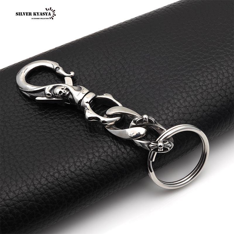 ステンレス 316L 唐草 1クリップ アラベスク シルバー キーリング キー